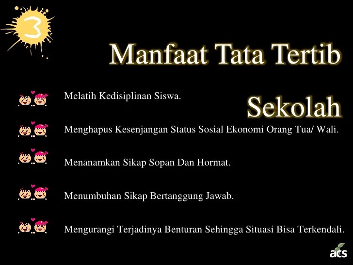 manfaat tata tertib sekolah