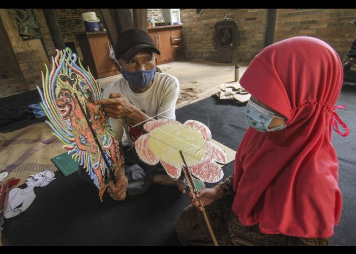 gambar pola wayang dari kardus terbaru