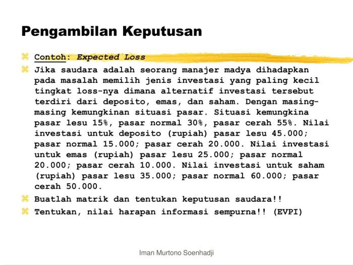 contoh pengambilan keputusan rasional terbaru