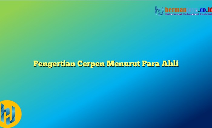 cerpen menurut para ahli