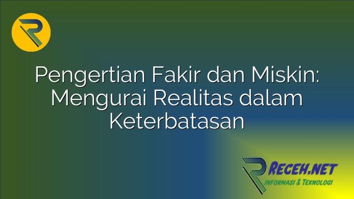 miskin fakir islampos perbedaan