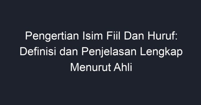 pengertian isim fiil huruf terbaru