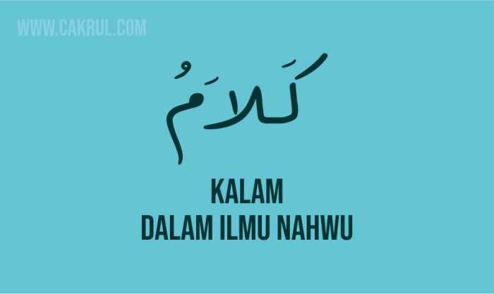 pengertian kalam dalam nahwu terbaru