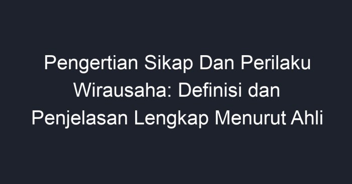 pengertian sikap dan perilaku terbaru