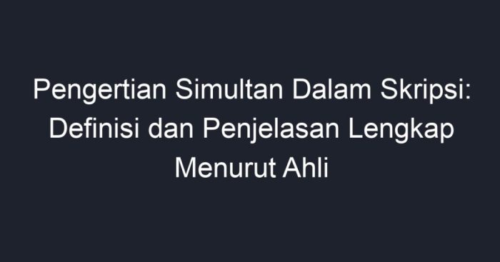 pengertian parsial simultan skripsi