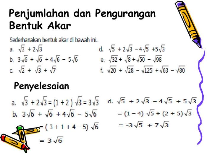 akar pangkat penjumlahan bentuk soal eksponen dosenpintar pengertiannya logaritma