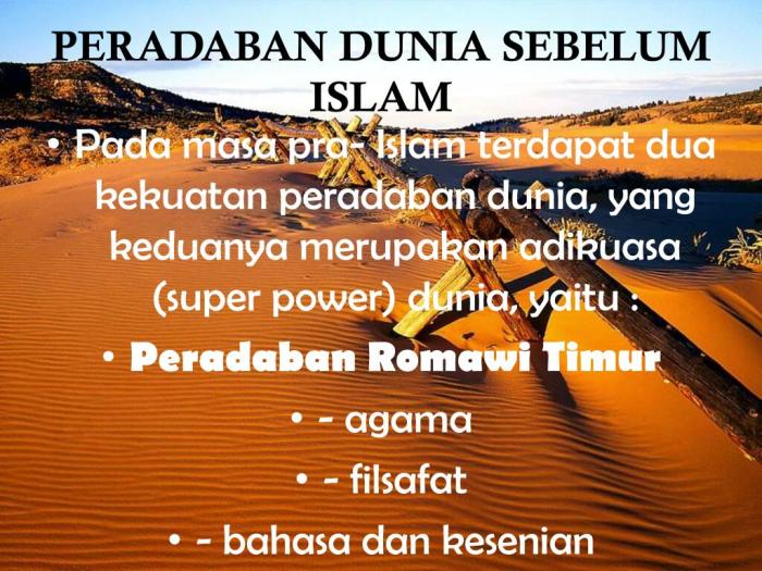 peradaban dunia sebelum islam terbaru