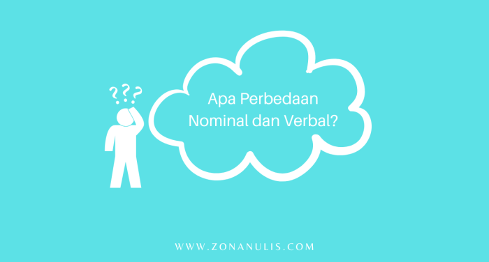 perbedaan verbal dan nominal