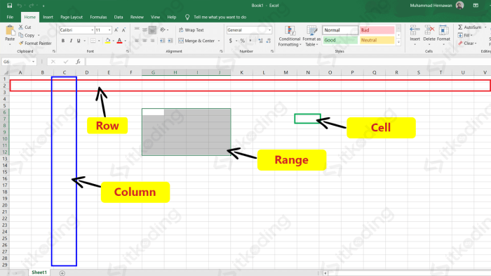 row excel kolom ms perbedaan baris dalam lembar ini mengenal mewarnai kanan tombol menekan