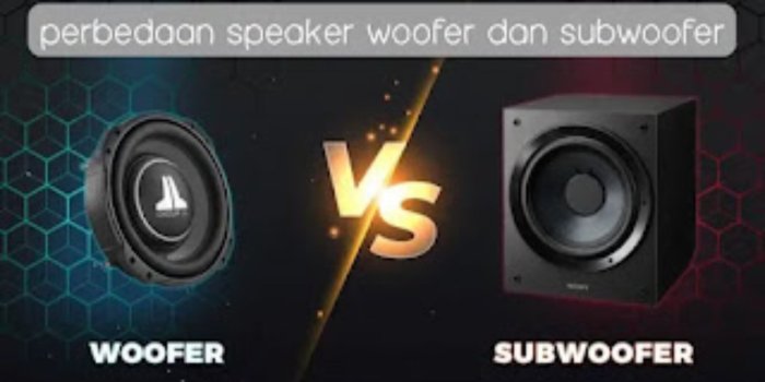 perbedaan woofer dan subwoofer terbaru