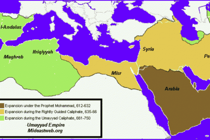 peta wilayah kekuasaan bani umayyah