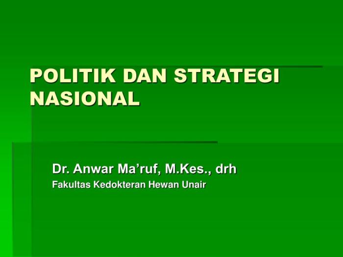 politik dan strategi nasional