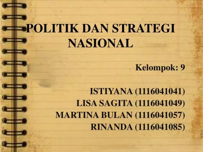 politik strategi nasional