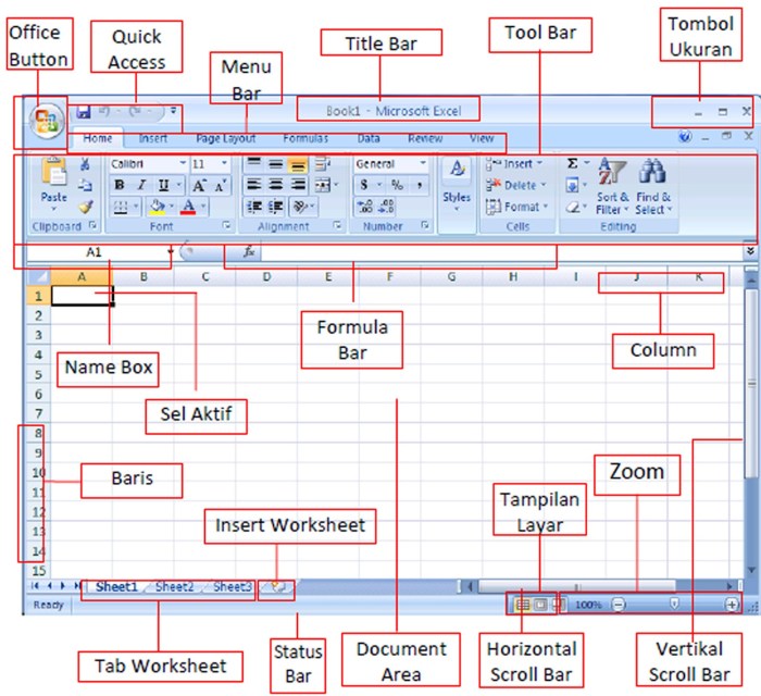 fungsi menu home pada microsoft excel terbaru