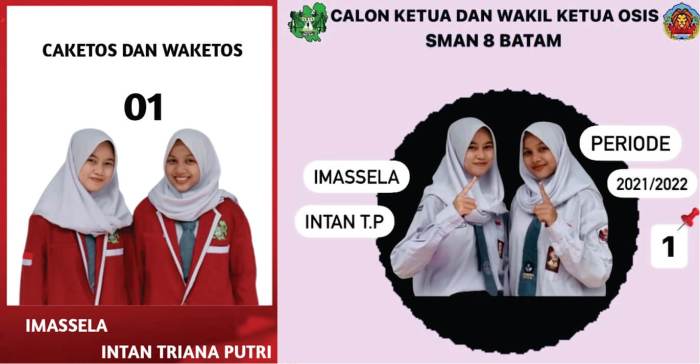 osis ketua visi misi calon wakil kandidat nomor urut paslon wabarakatuh warahmatullahi