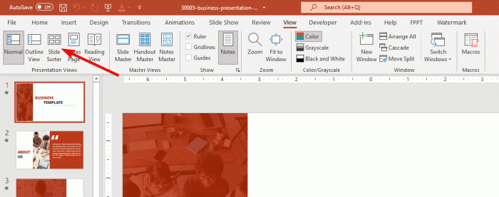 slide sorter pada powerpoint terbaru