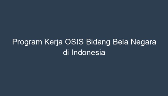 program kerja osis bidang bela negara