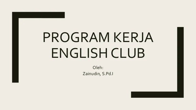 program kerja english club