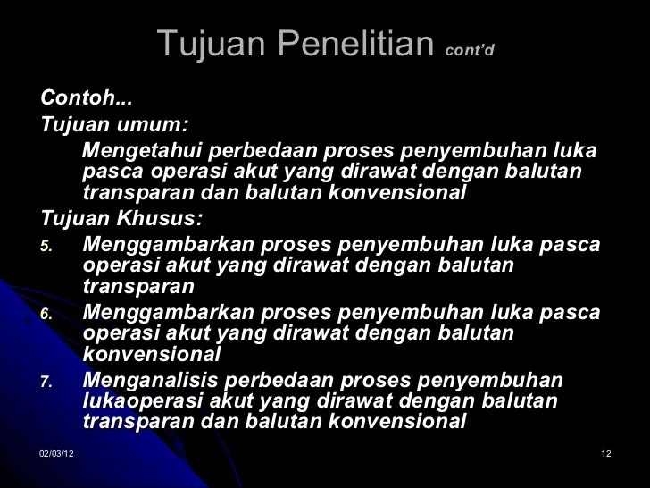 perbedaan tujuan umum dan tujuan khusus