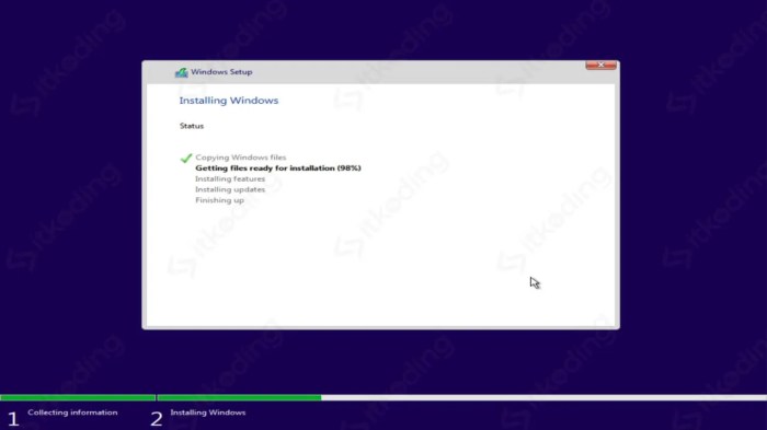 proses instalasi windows 10