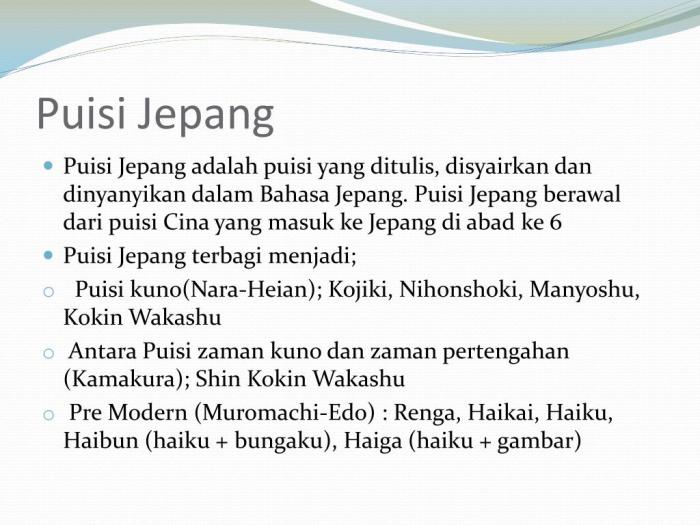 puisi jepang dan artinya terbaru