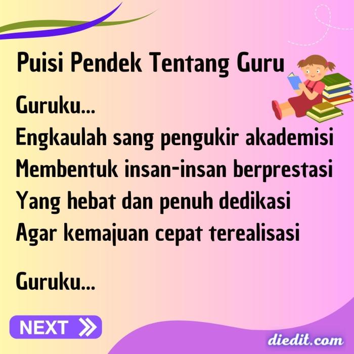 puisi pendek tema dll