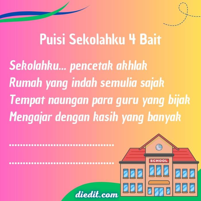 puisi sekolahku yang indah