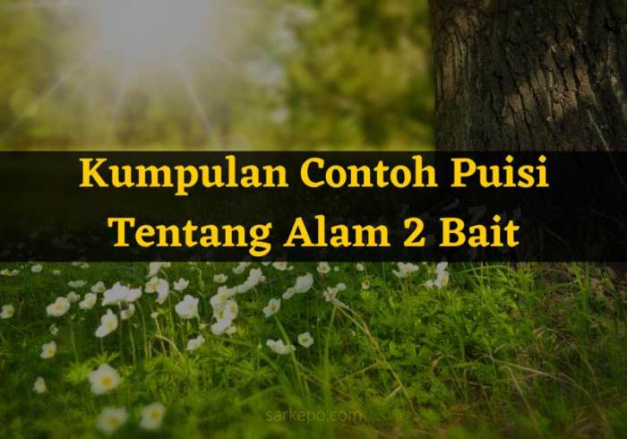 puisi tentang keindahan alam 2 bait