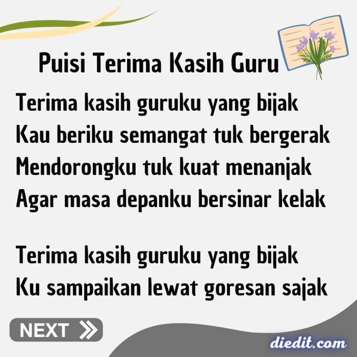 puisi ucapan terima kasih untuk guru terbaru