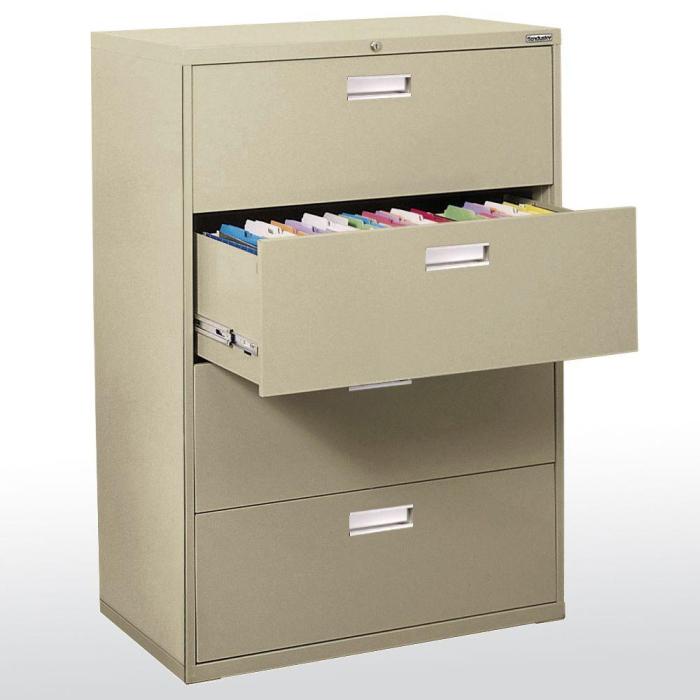 drawer type filing cabinet