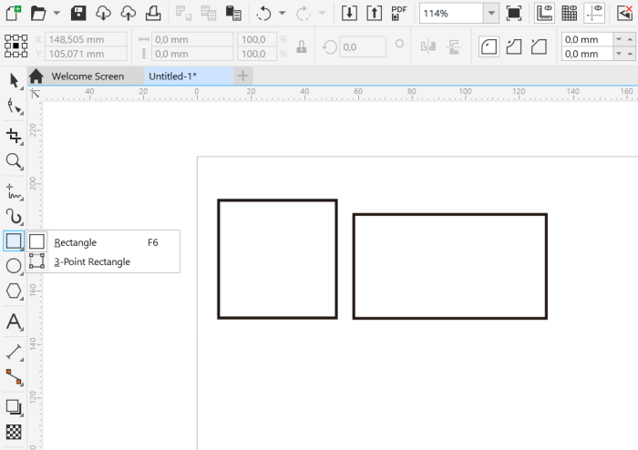 untuk apa rectangle 3 titik di coreldraw terbaru