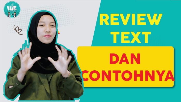 review text bahasa inggris terbaru