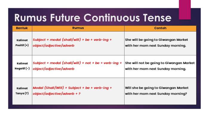 simple future continuous tense