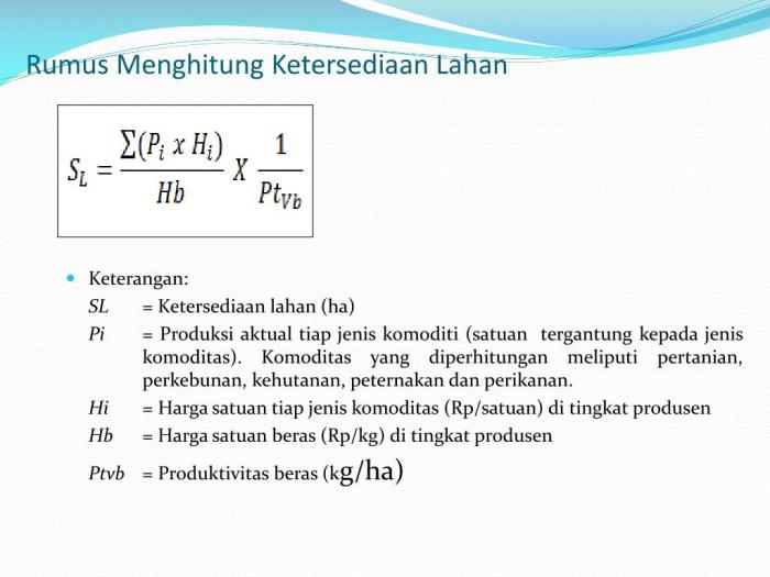 rumus daya dukung lahan pertanian terbaru