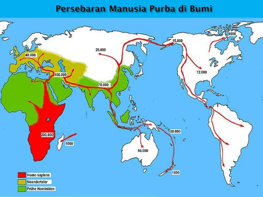 Peta persebaran manusia purba di indonesia