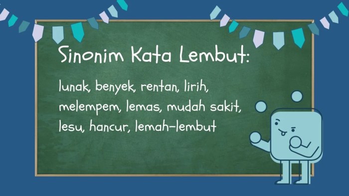 sinonim dari kata lembut terbaru