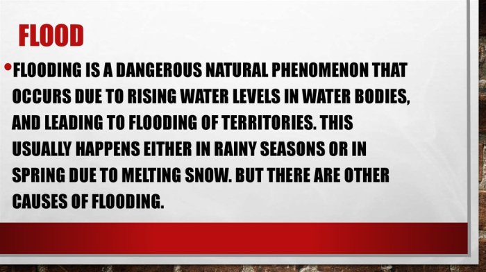 explanation text about flood