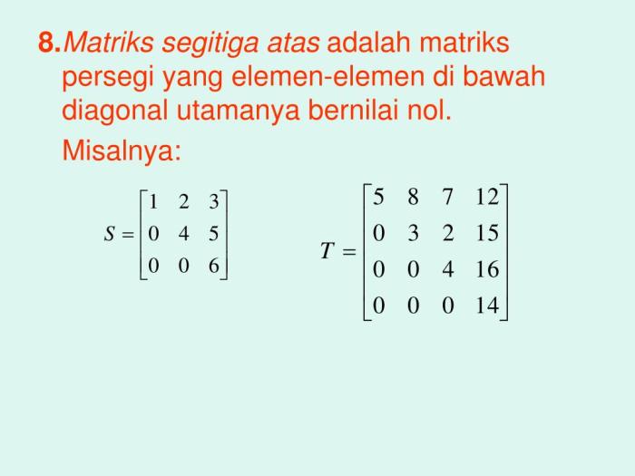 contoh soal matriks segitiga atas terbaru