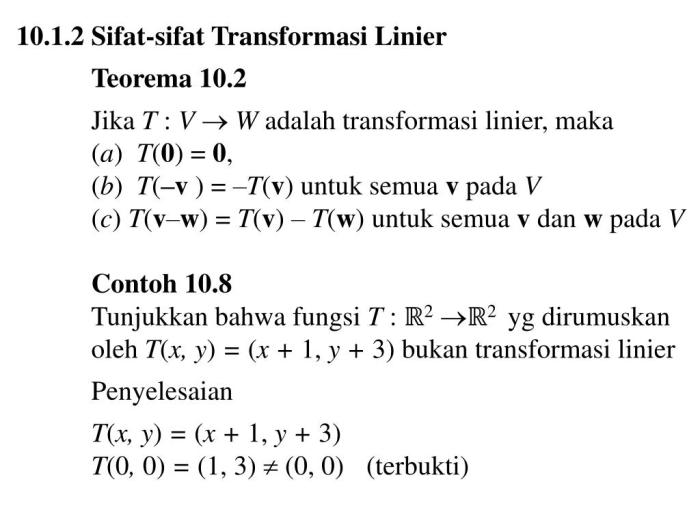 contoh soal transformasi linear terbaru