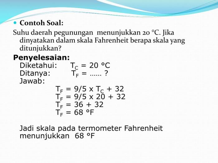 contoh soal termometer x