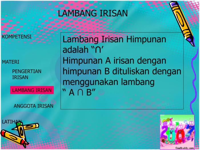 lambang irisan dan gabungan