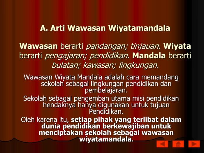 contoh wawasan wiyata mandala