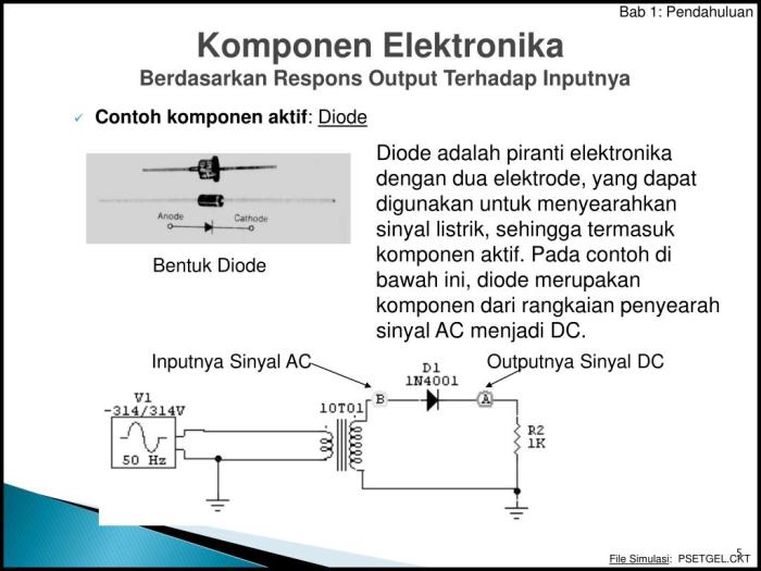 pasif aktif komponen