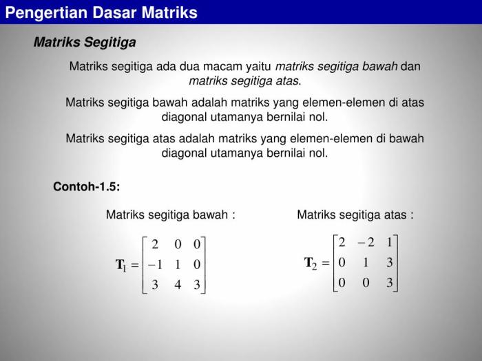 contoh soal matriks segitiga atas terbaru