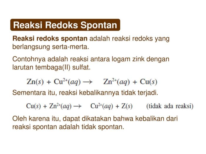 contoh reaksi spontan dan tidak spontan terbaru