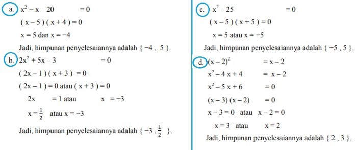 soal persamaan kuadrat dengan rumus abc terbaru