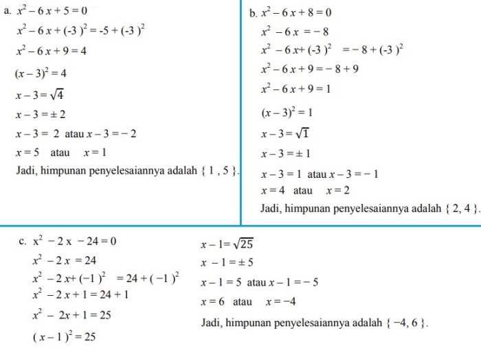 soal pemfaktoran persamaan kuadrat terbaru