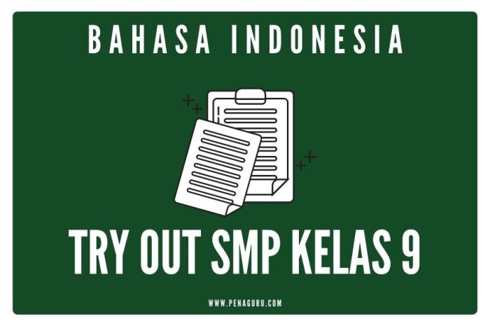 try out bahasa indonesia kelas 9