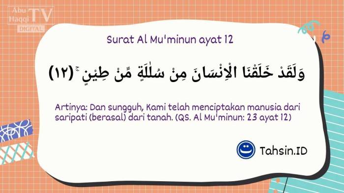 qs al mu minun ayat 12 14