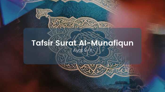 surat al munafiqun ayat 9 11